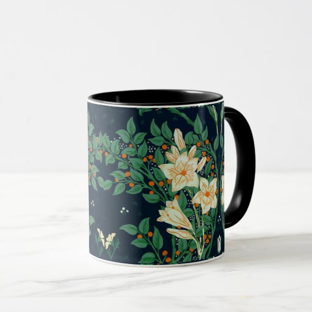 Walter Crane White Lily-Blue Back Tasse (VorderseiteRechts)
