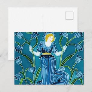 Walter Cranes Flora Art Nouveau Postkarte