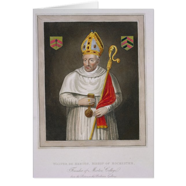 Walter de Merton (d.1277), nach einer Malerei in (Vorne)