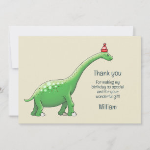 Walter die Dinosaurier Danke-Karte Dankeskarte