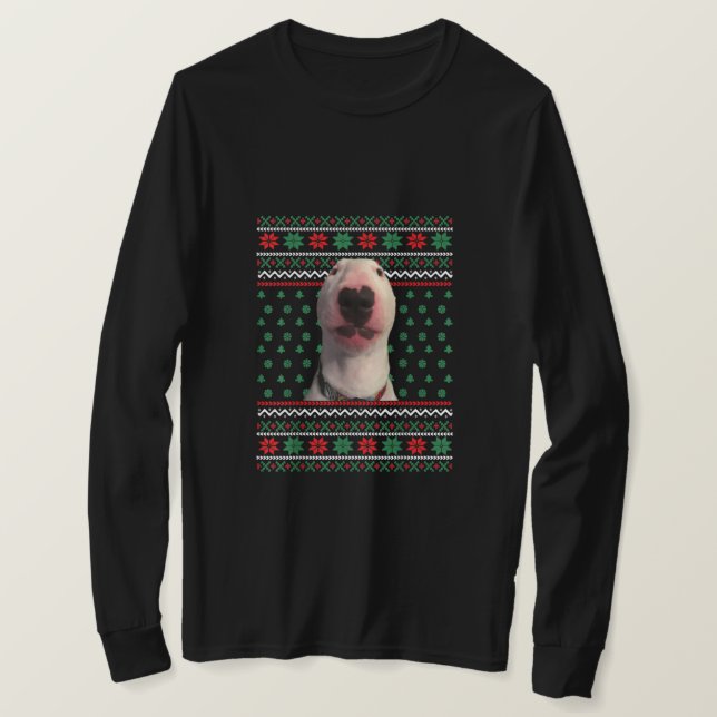 Walter Dog Meme Ugly Christmas Sweater Xmas Funny T-Shirt (Design vorne)