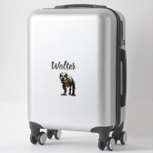 Walter Name mit T Rex Dinosaur, Aufkleber