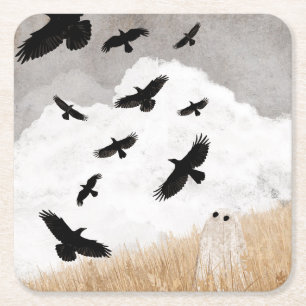 Walter & The Crows Rechteckiger Pappuntersetzer