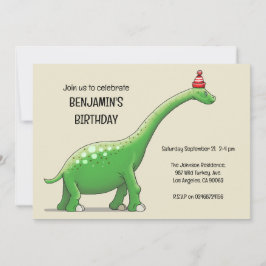 Walter the Dinosaur Birthday Einladung