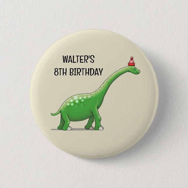 Walter the Dinosaur Button (Vorderseite)