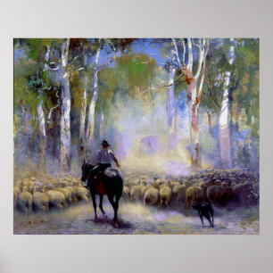 Walter Withers The Drover 1912 Australian Art Poster