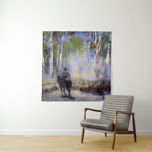 Walter Withers The Drover 1912 Australian Art Wandteppich (Beispiel)