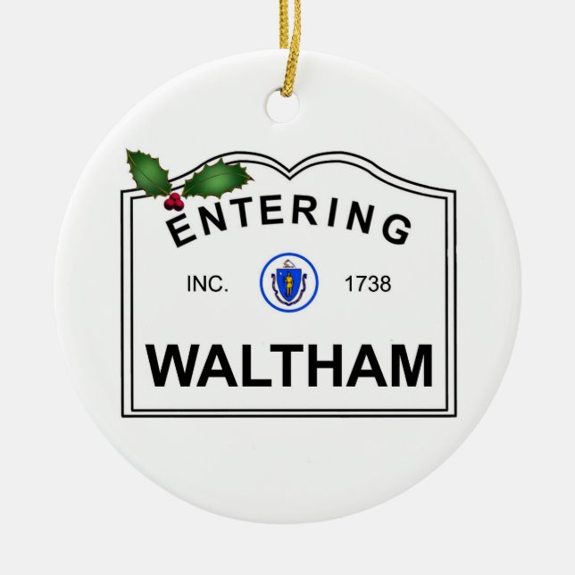 Waltham MA Keramikornament (Vorne)