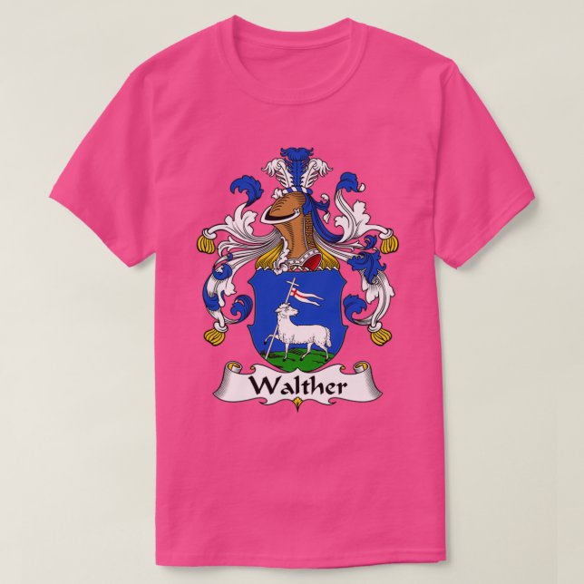 Walther Coat of Arms Familienwappen T-Shirt (Design vorne)