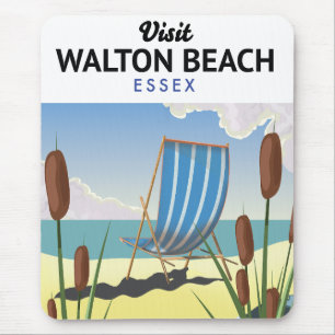 Walton Beach, Essex Seaside Seaside Reiseplakat Mousepad