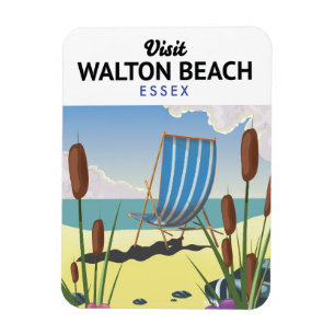 Walton Beach, Essex-Seebad-Reiseplakat Magnet