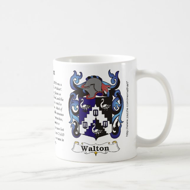 Walton Familien-Wappen Tasse (Rechts)