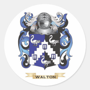 Walton-Familienwappen (Wappen) Runder Aufkleber