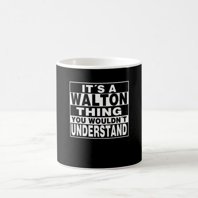 WALTON Nachname Personalisiertes Geschenk Kaffeetasse (Mittel)