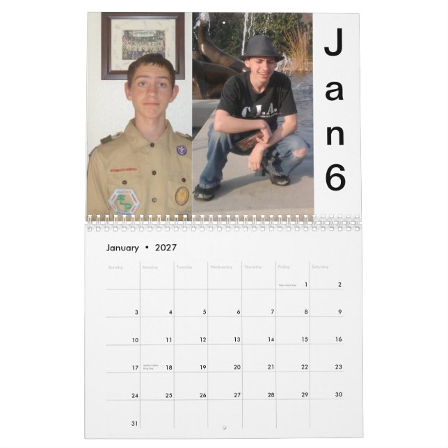 Waltons 2012 Kalender (Jan 2027)
