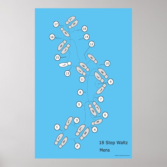 Waltz 18 Steps Mens Poster (Vorne)