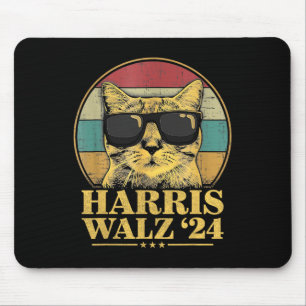 Waltz 2024 Election Cat Lady Kamala Harris Tim Wal Mousepad