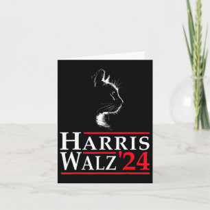 Waltz 2024 Funny Cat Abstimmung für Kamala Harris Karte