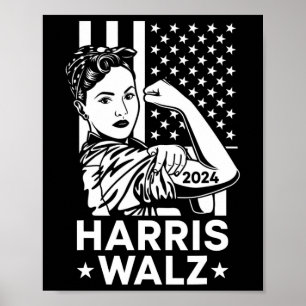 Waltz 2024 US-Flagge Kamala Harris Tim Walz Waltz  Poster