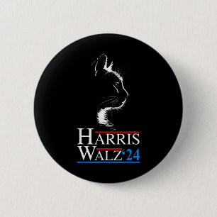 Waltz 2024 Wahl Funny Cat Kamala Harris Tim WA Button