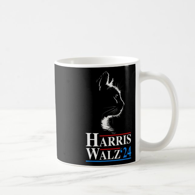 Waltz 2024 Wahl Funny Cat Kamala Harris Tim Wa Kaffeetasse (Rechts)