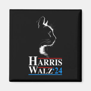 Waltz 2024 Wahl Funny Cat Kamala Harris Tim Wa Magnet