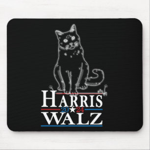 Waltz 2024 Wahl Funny Cat Kamala Harris Tim WA Mousepad