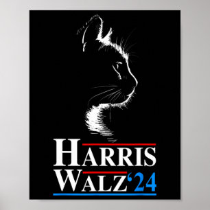 Waltz 2024 Wahl Funny Cat Kamala Harris Tim Wa Poster