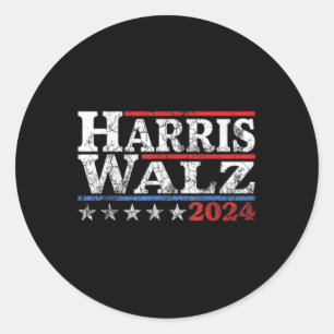Waltz 2024 Wahl Kamala 2024 2-seitig Runder Aufkleber