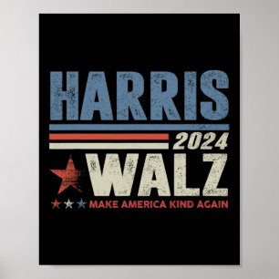 Waltz 2024 Wahl Kamala Harris Tim Waltz 2024 1 Poster