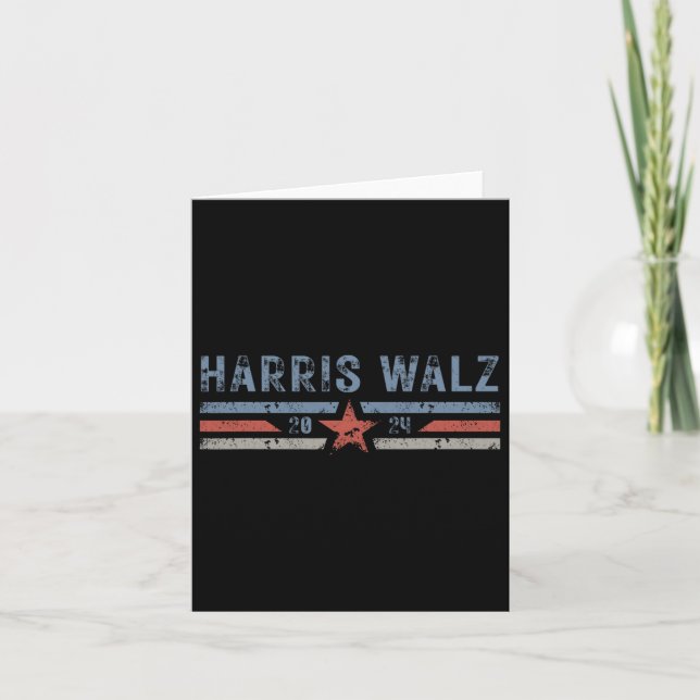 Waltz 2024 Wahl Kamala Harris Tim Waltz 2024 2 Karte (Vorderseite)