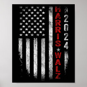 Waltz 2024 Wahl Kamala Harris Tim Waltz 2024 2 Poster