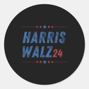 Waltz 2024 Wahl Kamala Harris Tim Waltz 2024 2 Runder Aufkleber