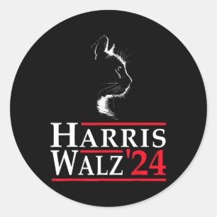 Waltz 2024 Wahl Kamala Harris Tim Waltz 2024 3 Runder Aufkleber