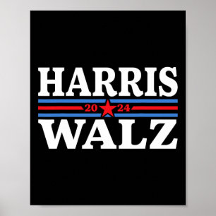 Waltz 2024 Wahl Kamala Harris Tim Waltz 2024 4 Poster