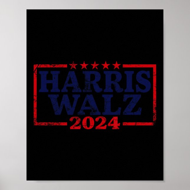 Waltz 2024 Wahl Kamala Harris Tim Waltz 2024 5 Poster (Vorne)