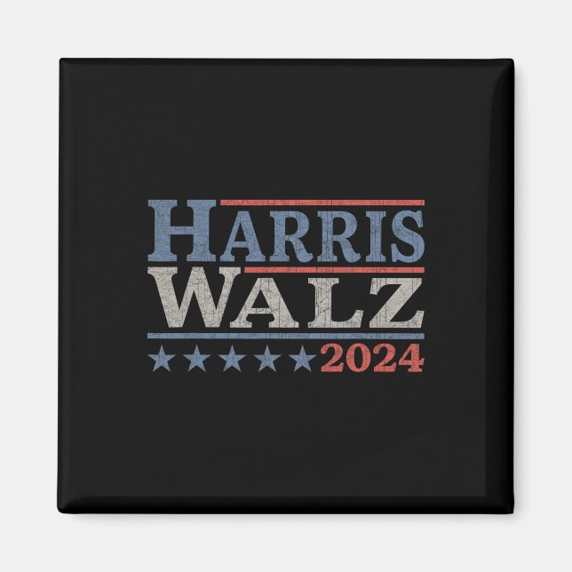 Waltz 2024 Wahl Kamala Harris Tim Waltz 2024 & Magnet (Vorne)