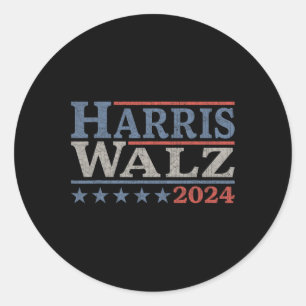 Waltz 2024 Wahl Kamala Harris Tim Waltz 2024 & Runder Aufkleber