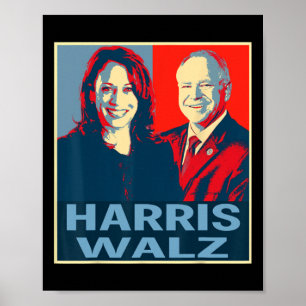 Waltz 2024 Wahl Präsidentin Kamala Harris Tim Wa Poster