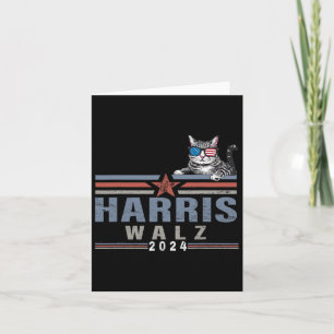 Waltz 24 für Präsident Patriotic Kamala Funny Cat Karte