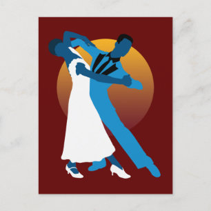 Waltz Dancing Lovers Postkarte