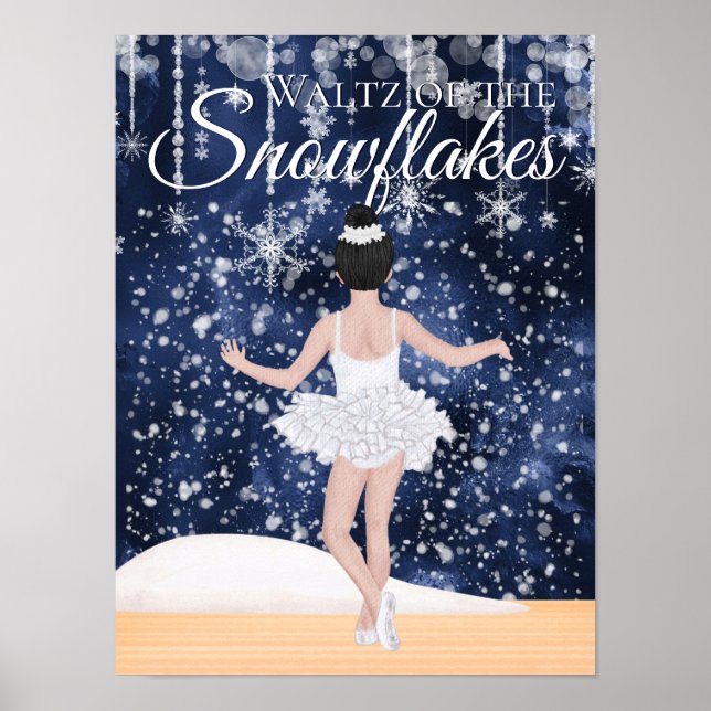Waltz der Schneeflocken das Nutcracker Ballett Poster (Vorne)