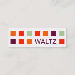 WALTZ (mod Quadrate) Mini Visitenkarte