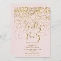 WALTZ PARTY Dance Event Blush Pink & Gold Confetti