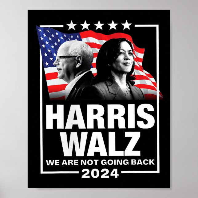 Waltz Wir werden Kamala Harris 2024 nicht zurückho Poster (Vorne)