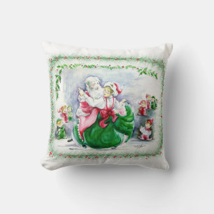 Waltzing Santa & Mrs Claus Pillow Kissen