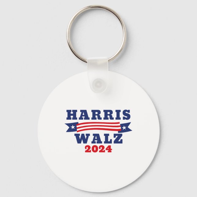Walz 2024 American Flag Kamala Harris Tim Waltz 20 Schlüsselanhänger (Vorderseite)