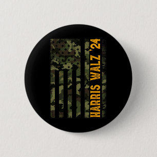 Walz 2024 Camouflage Kamala Button