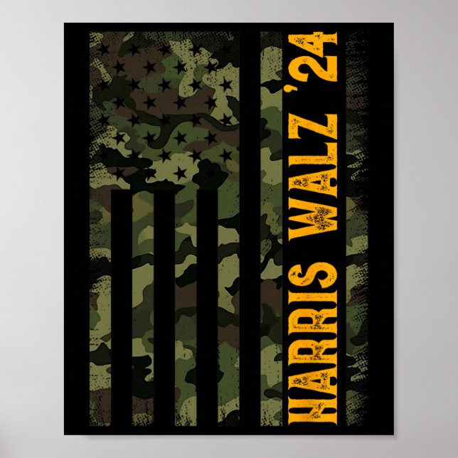Walz 2024 Camouflage Kamala Poster (Vorne)