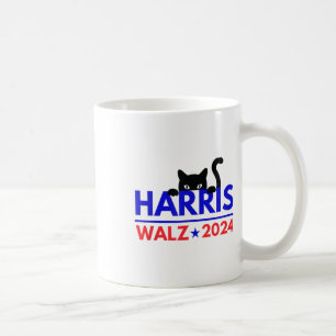 Walz 2024 Funny Cat Election Kamala Harris Tim Wal Kaffeetasse